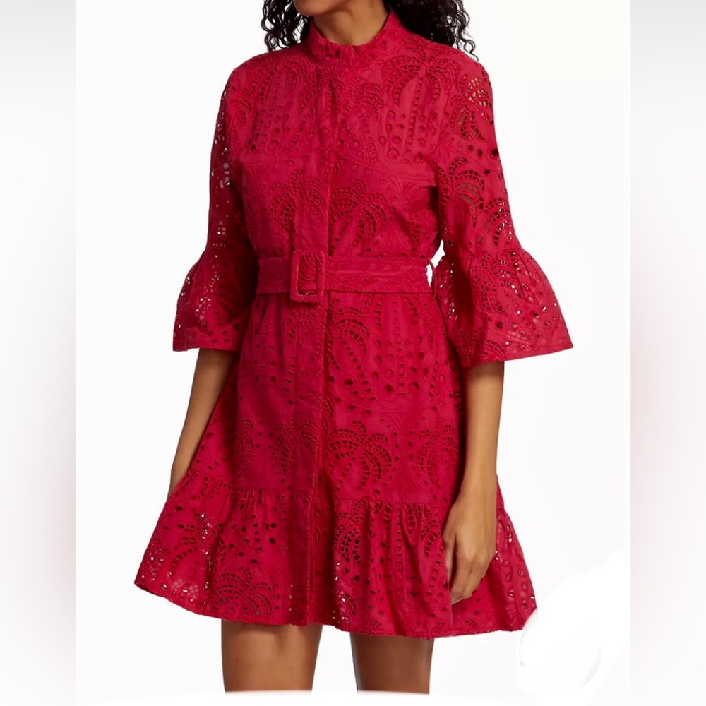 🍍FARM Rio Cotton Eyelet Minidress